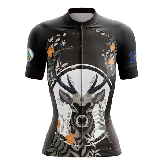 Women's cycling jersey featuring Pennsylvania theme.