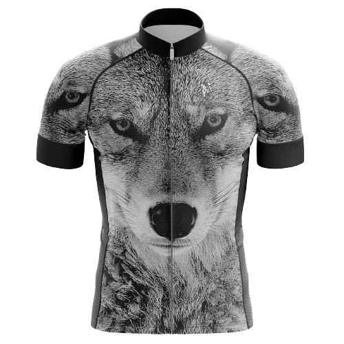 Wolf men's cycling jersey, fierce and wild