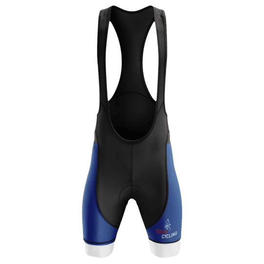 Texas Cycling Bib Shorts with a design inspired by Texas and breathable fabric for a patriotic and comfortable ride.