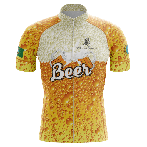 Beer men's cycling jersey, fun and casual