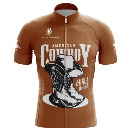 American Cowboy men's cycling jersey, Western theme