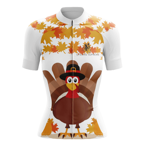 Women's cycling jersey celebrating Thanksgiving.