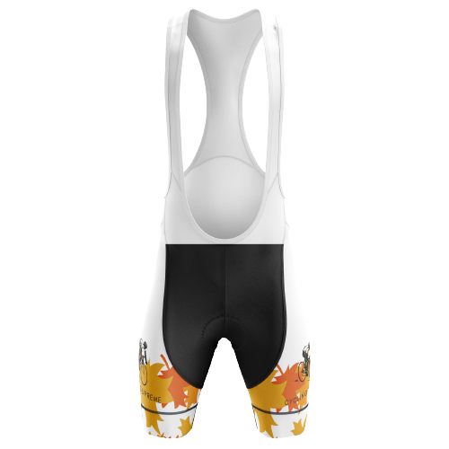 Celebrate fall with these Thanksgiving-themed unisex bib shorts.