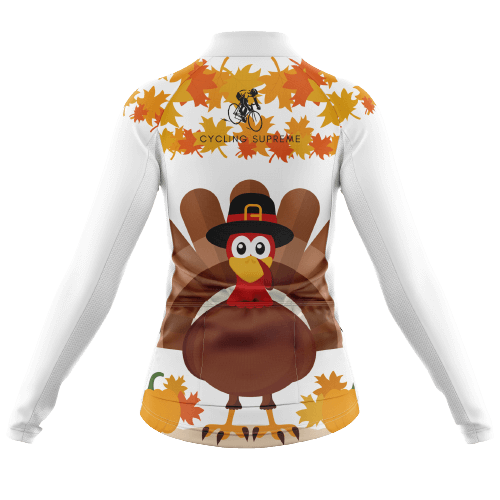 Long Sleeve Cycling Jersey Thanksgiving Womens