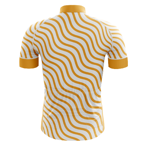 Thanksgiving Orange Wave Men's Cycling Jersey