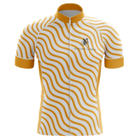 Thanksgiving Orange Wave Men's Cycling Jersey