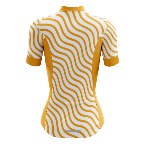 Thanksgiving Orange Wave Women's Cycling Jersey