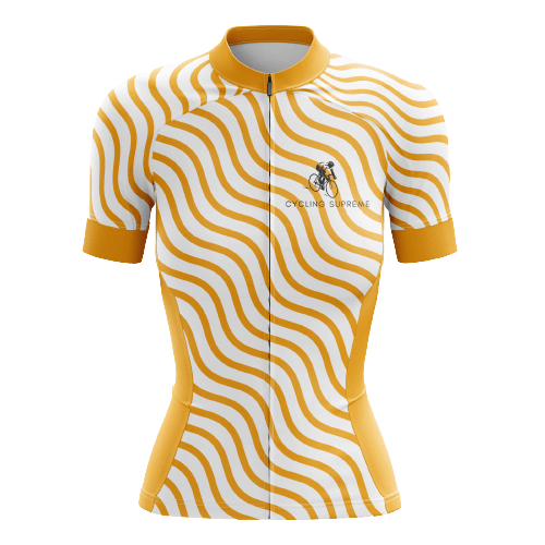 Thanksgiving Orange Wave Women's Cycling Jersey