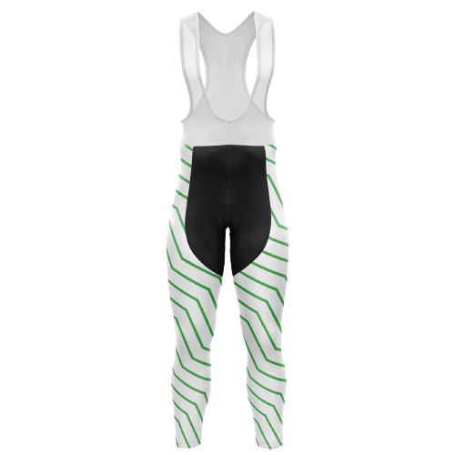 Thanksgiving Green Wave winter cycling pants, unisex design for festive and cold-weather rides.