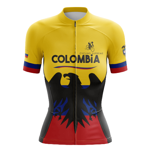 Women's cycling jersey with Andean Condor graphic.