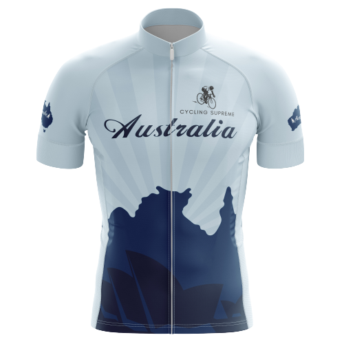 Australia Continent men's cycling jersey, down under pride