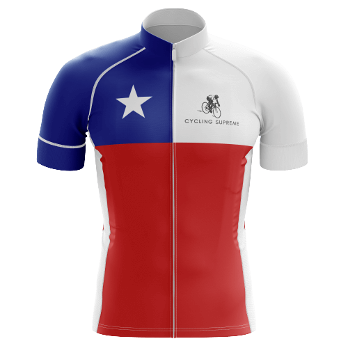 Chile Flag men's cycling jersey, national colors