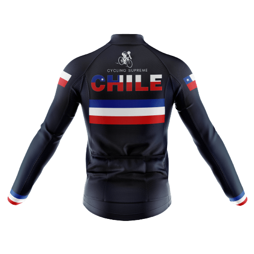 Long Sleeve Cycling Jersey Chile Black Flag Mens