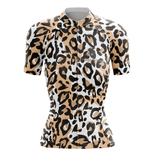 Leopard Print Womens Cycling Jersey