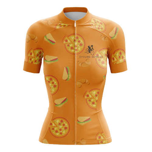 Women's cycling jersey celebrating brunch.