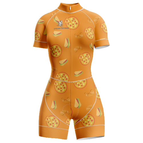 Fun food-themed women's triathlon suit for food lovers.