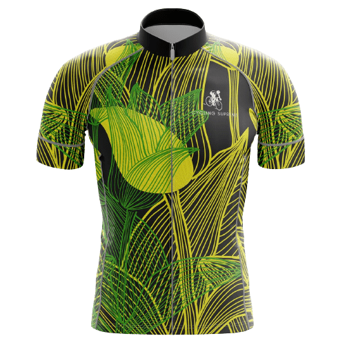 Floral Tulips men's cycling jersey, spring blossoms