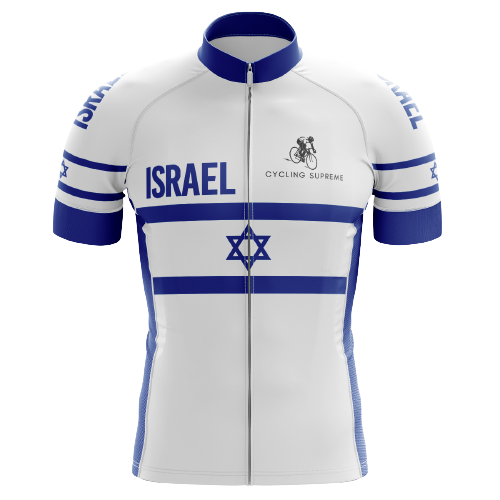 Israel Flag men's cycling jersey, patriotic design