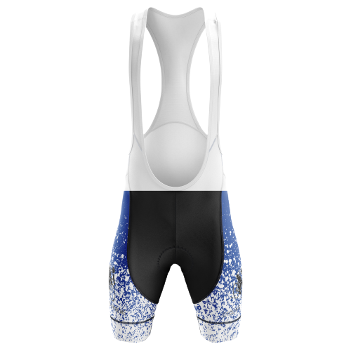 Unisex bib shorts with an Israeli splash design for a unique look.