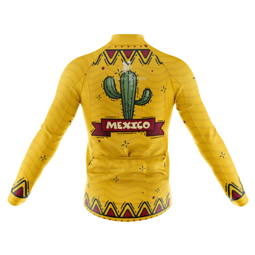 Long Sleeve Cycling Jersey Mexico Cactus Mens