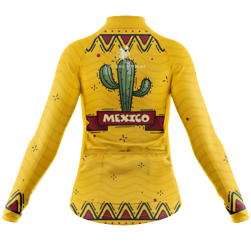 Long Sleeve Cycling Jersey Mexico Cactus Womens