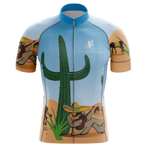 Mexican Desert men's cycling jersey, desert scenery