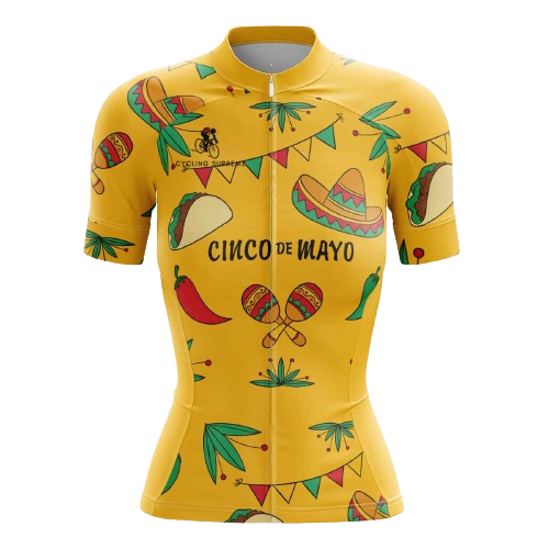 Women's cycling jersey celebrating Cinco de Mayo.