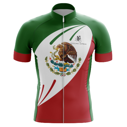 Mexico Flag men's cycling jersey, national colors