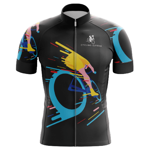 Riders men's cycling jersey, group cycling theme