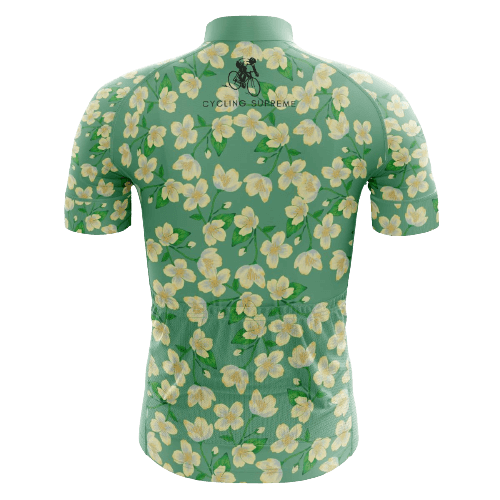 Floral Yellow Blossom Men's Cycling Jersey