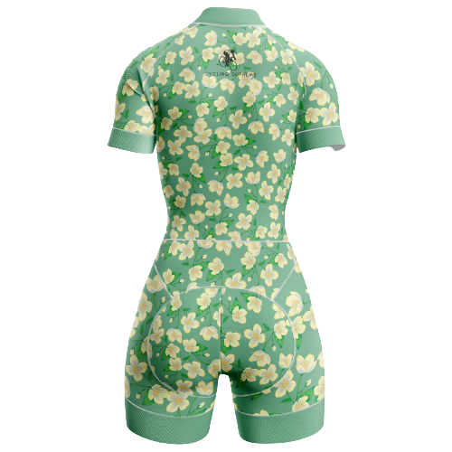 Floral Yellow Blossom Women's Triathlon Suit