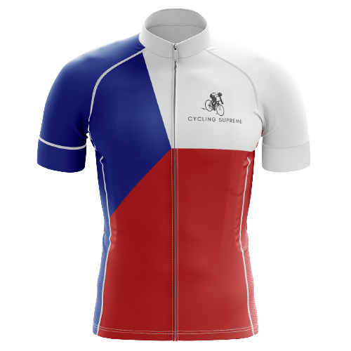 Czech Republic Flag men's cycling jersey, national colors