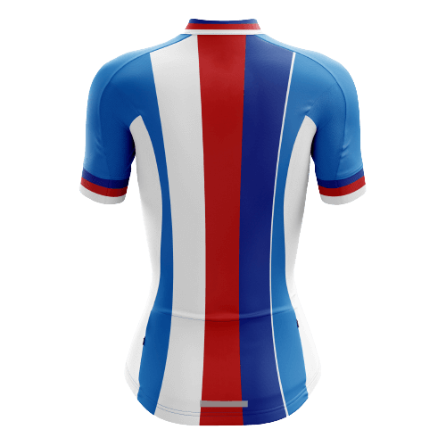 Czech Republic Flag Stripes Women's Cycling Jersey