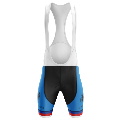 Show your Czech pride with unisex flag-themed bib shorts.