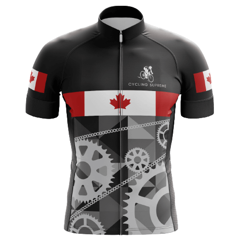 Canada Crank men's cycling jersey, Canadian cycling theme