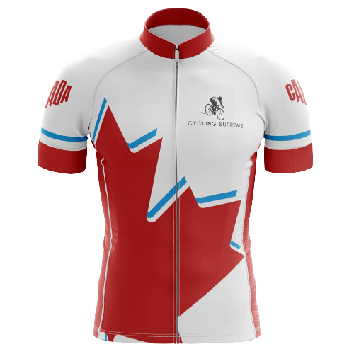 Canada Leaf men's cycling jersey, maple leaf design