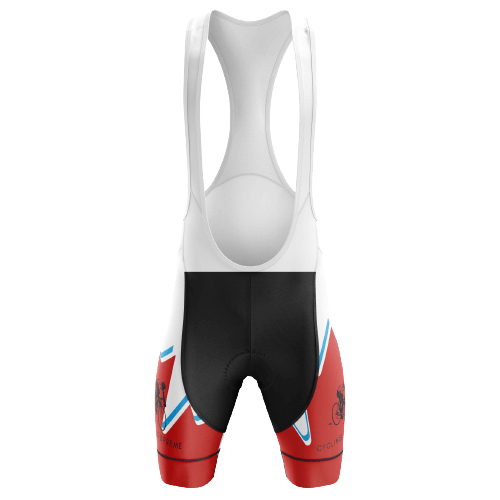 Celebrate Canada with unisex bib shorts featuring a leaf design. | Cycling Supreme