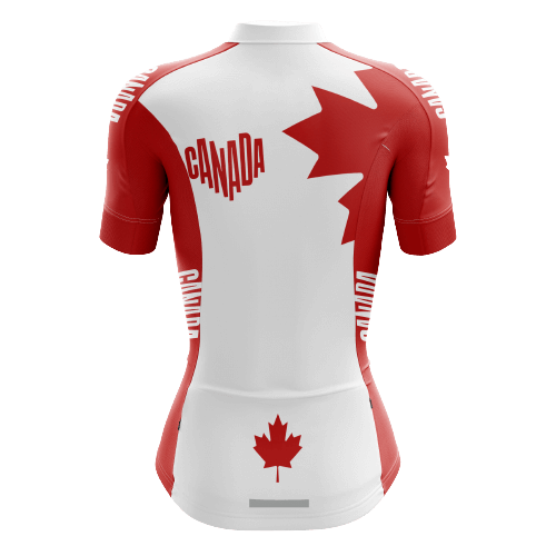 Women's cycling jersey expressing love for Canada. | Cycling Supreme