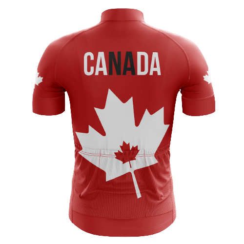 Canada Red/White Leaf Men's Cycling Jersey