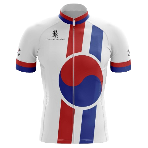 South Korea Flag men's cycling jersey, Korean national colors