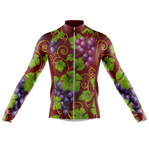 Grapes Men's Long Sleeve Cycling Jersey